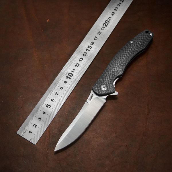 

kubey pretender[ku179] folding pocket knife d2 blade carbon fiber handle anodized titanium clip for outdoor edc camping survival