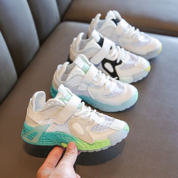 

2020 new sports sneakers, and children children's fashion comfortable hook and loop casual running shoes children's shoes, Black