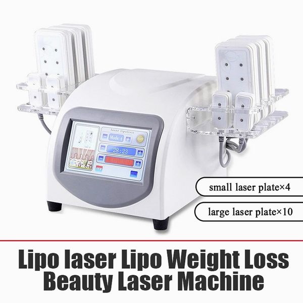 160Mw Diyot Lipo Lazer LLLT Yağ Yakma Anti-Selülit Vücut Şekillendirici 14 Ped Güzellik Zayıflama Makinesi Spa