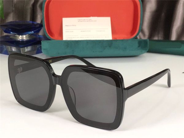 

new fashion design woman sunglasses 0118 large frame square frame classic simple elegant glasses uv400 outdoor protective glasses, White;black