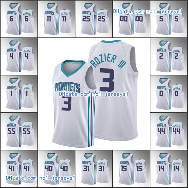 

charlotte hornets men devonte graham terry rozier iii miles bridges washington association nba white custom jersey, Black