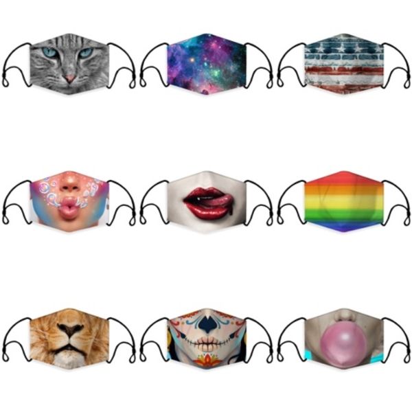 

common civil dust face masks camouflage pattern cold proof winter mouth mask double layer protect mascherine reusable 1ry e1#203