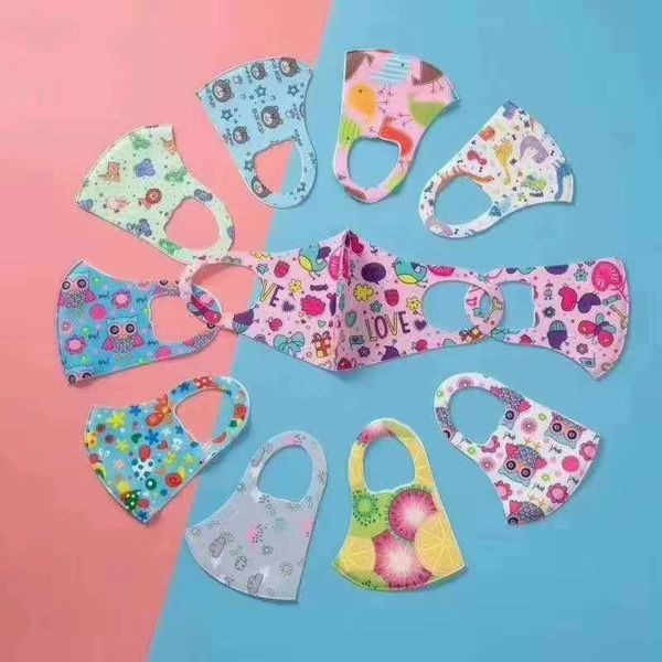 

children anti-pollution masks boys girls cartoon mouth face masks kids anti-dust breathable earloop washable reusable cotton mask ahf449