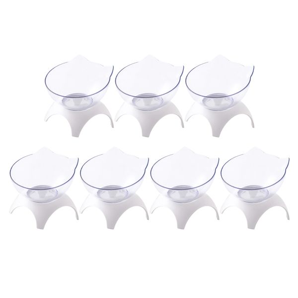

7pcs kitten dog elevated food bowls raised food feeder small pet puppy teddy