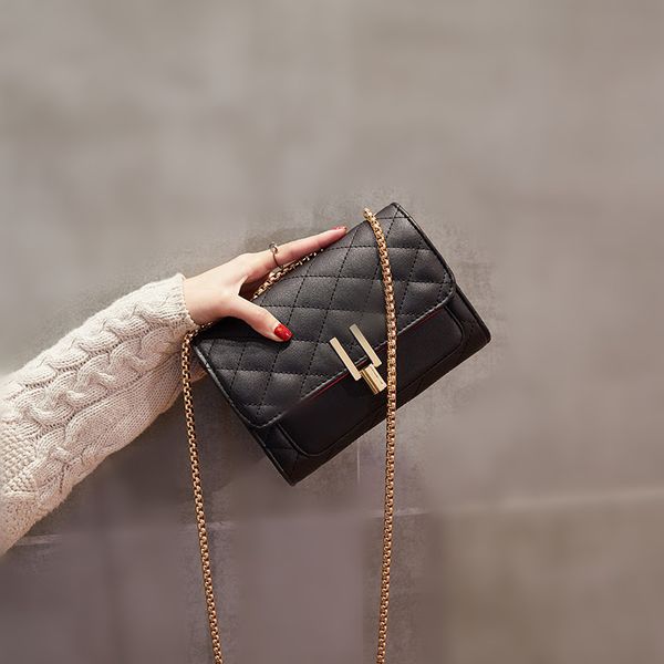 

women's bag new fashion all-match messenger bag chain rhombus graceful shoulder small