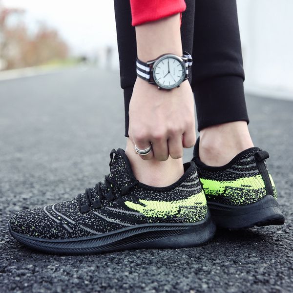 

brand design men sneakers outdoor camouflage casual shoes plus size man shoes fashion loafers male run trainers, Black