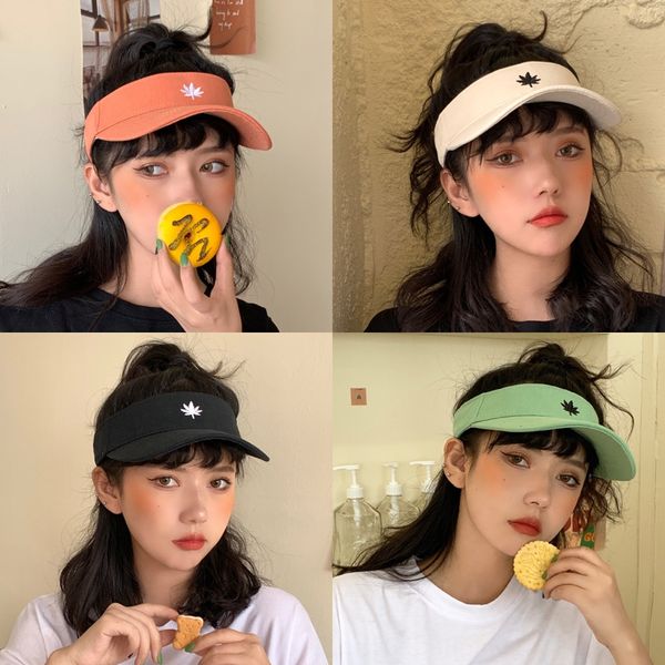

female summer baseball cap empty sun hat korean style sun-proof no duck tongue sun hat sports running outdoor baseball cap, Blue;gray