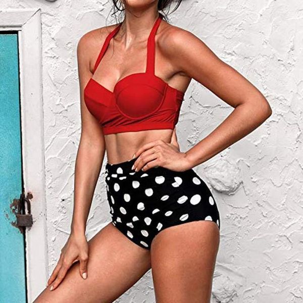 

charming women high waist bikinis swimwear swimuit female beachewear bikini set bather swimwear womens swimsuits biquini, White;black