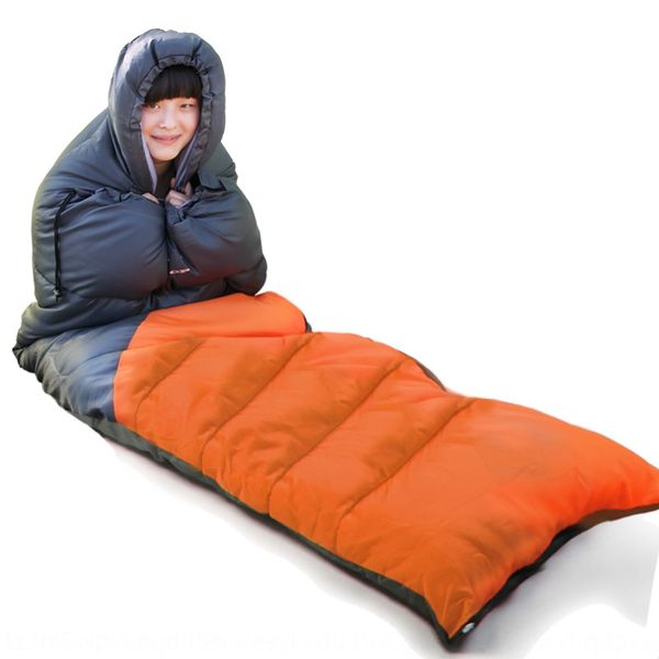 

outdoor envelope camping lunch break stitching bagwool bagdouble couple sleeping bag fleece sleeping bag