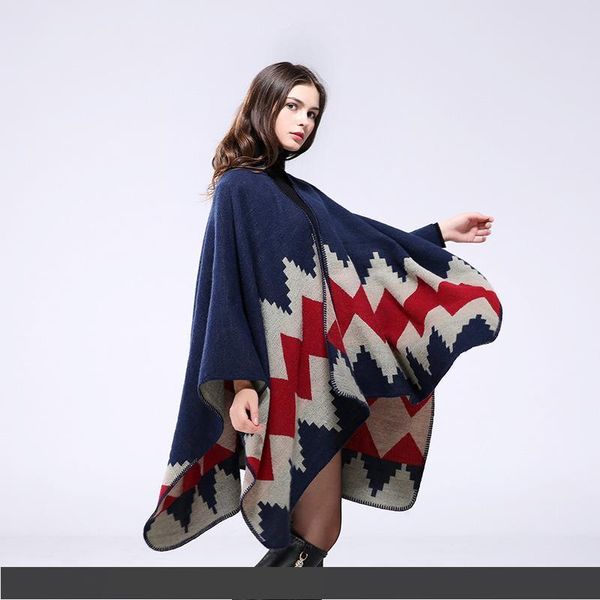 

designer scarf classic luxury ladies scarf europe and america selling cloak shawl christmas gifts, Blue;gray