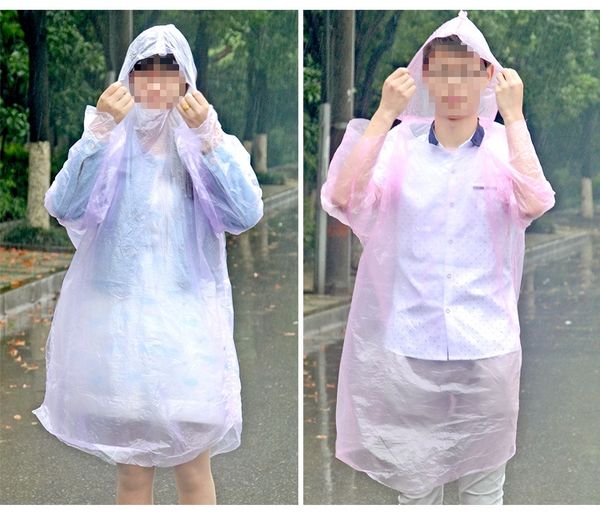 

56lan disposable transparent couple raincoat cloak cloak suit men's and women's waterproof poncho single travel hiking portable ra
