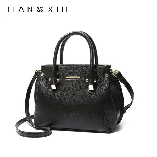 

jianxiu brand genuine leather bag women messenger bags female handbags lychee texture cowhide shoulder crossbody bag 2020 tote
