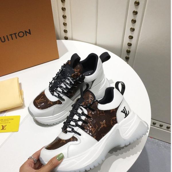 

designer luxury women's casual fashion shoes, women's outdoor casual shoes, leather material, original box 018, Black