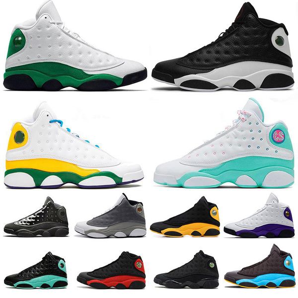

new playground 13 flint men basketball shoes bred chicago soar island lucky green phantom 13s he got game atmosphere grey dmp sneakers, White;red