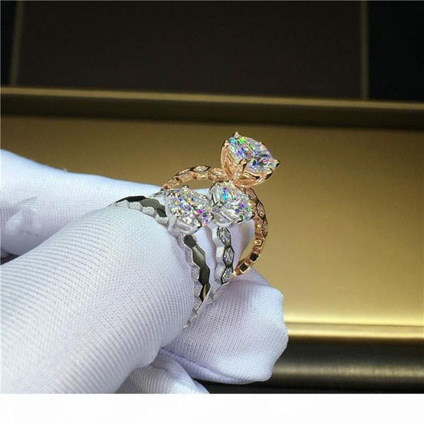 

100% 18k 750au золото moissanite бриллиантовое кольцо d цвет vvs с национальный сертификат mo-001017, Golden;silver