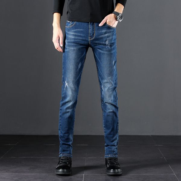 

men's jeans 2021 stretch stylish comfortable soft for men casual denim trousers, Blue
