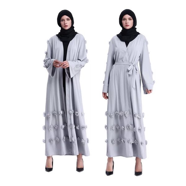 

Eid Women Abaya Kimono Cardigan Dubai Hijab Muslim Dress Jilbab Turkish Islamic Clothing Kaftan Caftan Robe Islam Abayas Kleding
