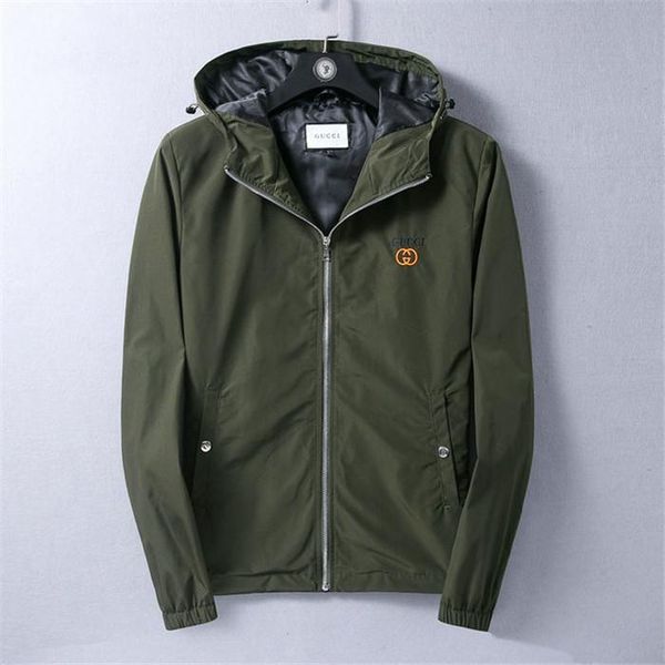 

мужская куртка с капюшоном осень и зима zipper ветровка разминка мужчины женщины повседневная печать для мужчин hoodie coat классические муж, Black;brown