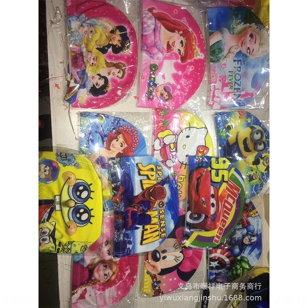 

cartoon swimming children's boy girl's comfortable ear protection cute swimming cap baby cloth cap