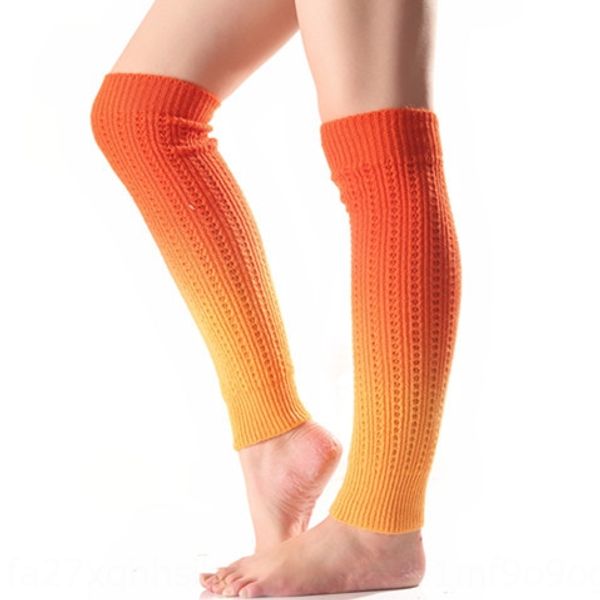 

fjabg season soft cashmere section warm stockings stockings dyeing gradient stack socks pocket fashionable warm knitted leg protector long t, Pink;yellow