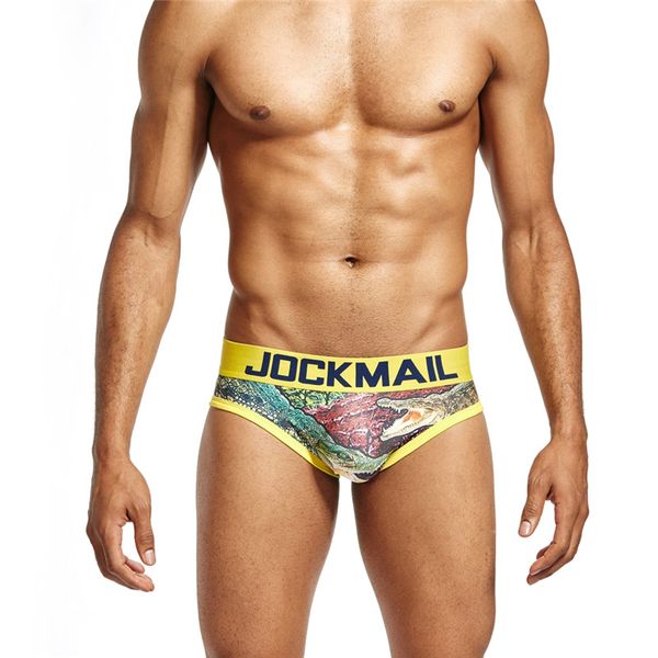 

jockmail мужчин сексуальное нижнее белье, хлопок мягкие и удобные трусы боксер, животное печати мода низкой талией дышащий трусы, Black;white