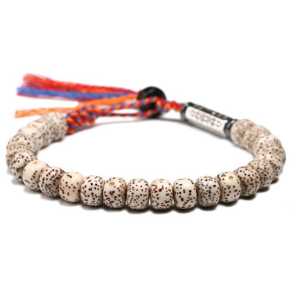

natural xingyue bodhi seed 6*8mm bead men bracelet tibetan buddhism wrist mala six ture words charm unique ethnic women jewelry, Black