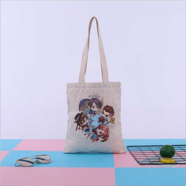 

folding shopping bag eco-friendly reusable portable shoulder fashion anime cartoon character customizable logo advertising bag