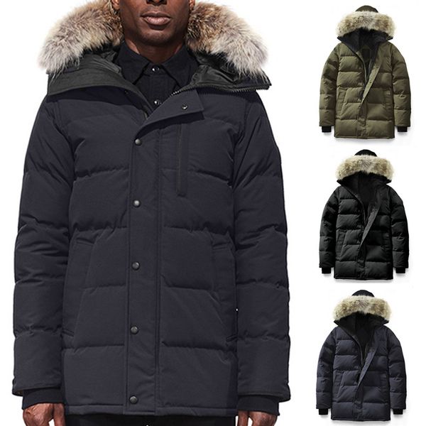 

r parkas canada men women coat autumn winter jacket letter print hooded coat designer men parkas, Black