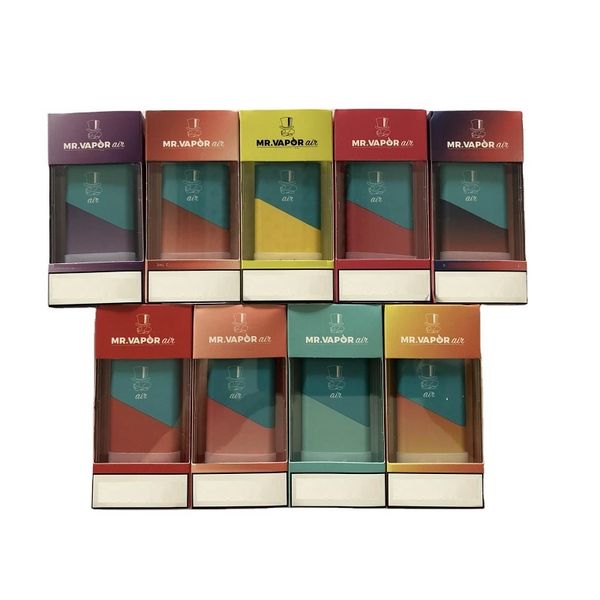 

Сток 10colors MR VAPOR воздуха Одноразовые Vapes: Устройства 500puffs 3мл Pod Картриджи 350mAh батареи Vape комплекты VS Puff Flow