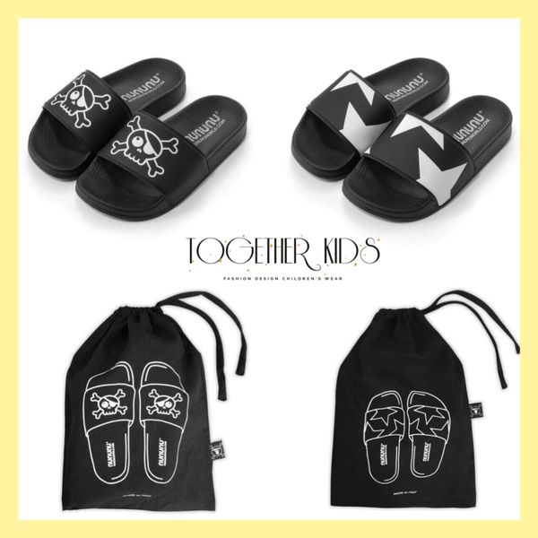 

hkddk 2019 summer holiday children children sandals children' parent-child nununu slippers (with packaging) cartoon children' sl, Black;grey