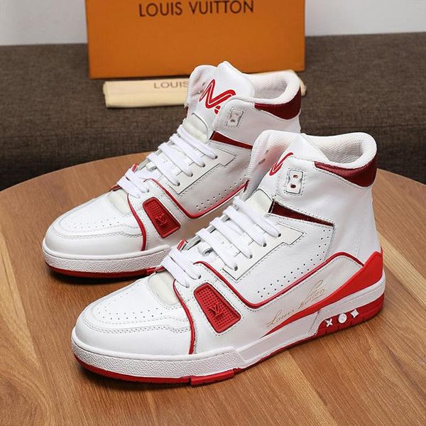 

mens shoes casual with original box 2020 fashion classic flats exactly as the original footwears breathable design trainer sneaker mid -top