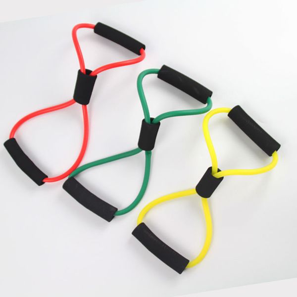 

fitness expander resistance bands yoga gym 8 word chest rubber tubing pull rope muscle elastic bands fitness equipmen