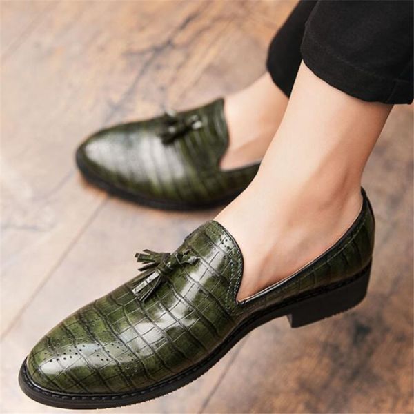 

men's dress soft oxfords leather vintage business size shoes pu bottom spring footwear red male loafers big shoes flat for men wwewq, Black