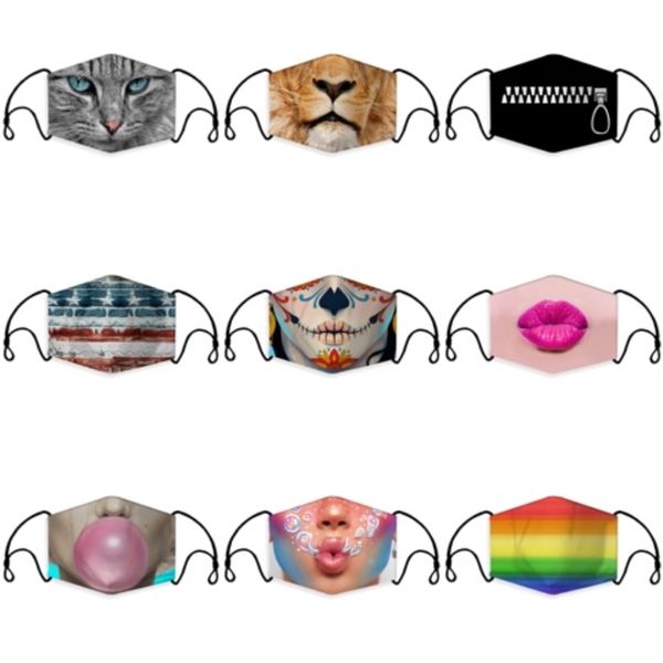 

8 colors thin cotton sequin women face masks cloth breathable anti-dust suncreen washable reusable mask yya82#788