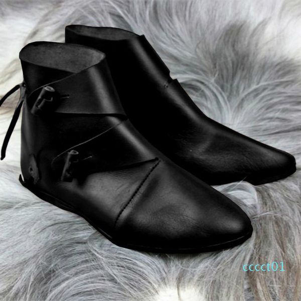 

72 women ankle punk women shoes flat heel pointed toe slip on winter pu sewing black brown 34-43 large size ct01