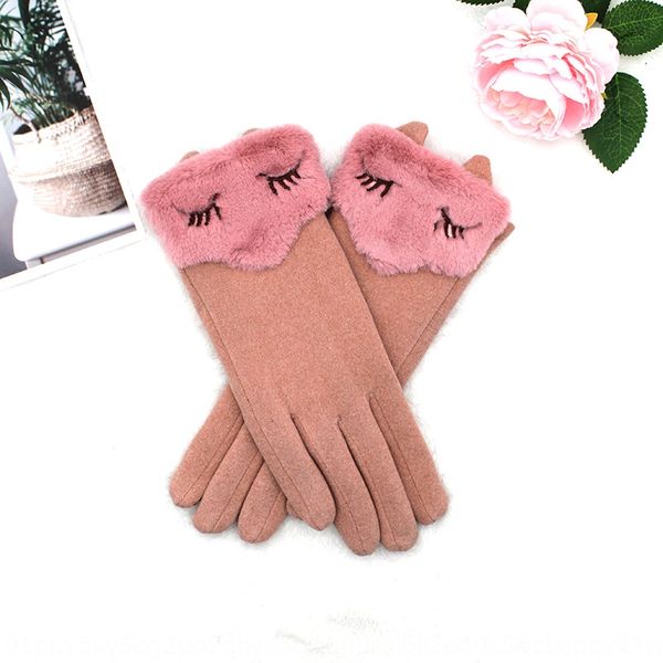 

rabbit gloves and plush finger student cute fox double layer warm women's finger warm gloves winter