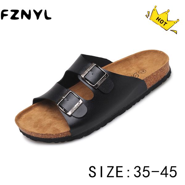 

flip flops men's shoes 45 man slippers outdoor summer shoe fznyl sandals zapatos hombre slides lovers cork male beach sandals, Black