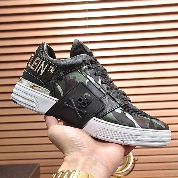 

men shoes luxury rubber sole phantom kick $lo -camouflage lace -up mens sneakers zapatos para hombre men shoes casual fast ship with box, Black