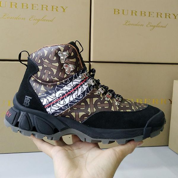 

2020 мужская обувь monogram нашивки e -canvas tor сапоги мужская обувь моды zapatos de hombre ботильоны для пешеходные открытый стиль люкс f, Black