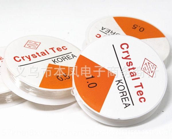 

transparent white crystal fish silk elastic jewelry line diy buddha buddha beads bead line diy accessories handmade beads material, Silver