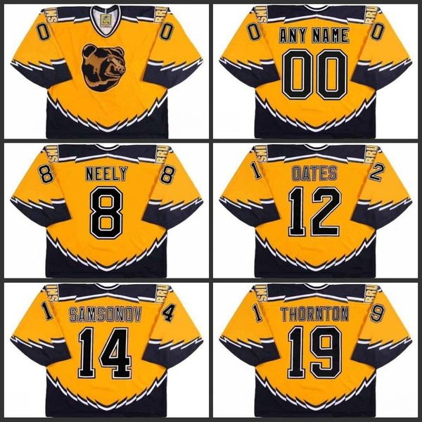 

8 cam neely 12 adam oates 14 sergei samsonov 19 joe thornton boston bruins 1995 ccm hockey jersey s-3xl, Black;red