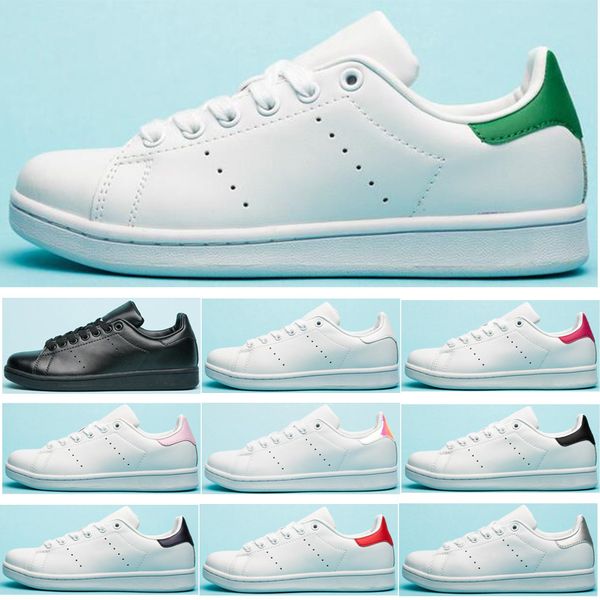 

02 designer stan casual shoes leather sneakers zebra light blue flower red triple black men women smith outdoors sports trainer