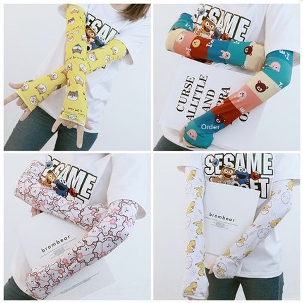 

runmen's bicycle gloves same style ice silk sunscreen sleeve cycling driving gloves printed ice sleeve