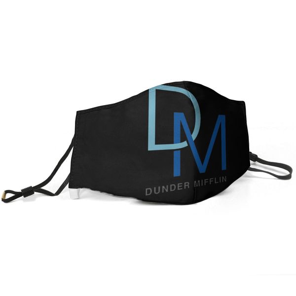 

women men face mask dust mask muffle dunder mifflin logo printed with adjustable ear hookbud light b, Silver