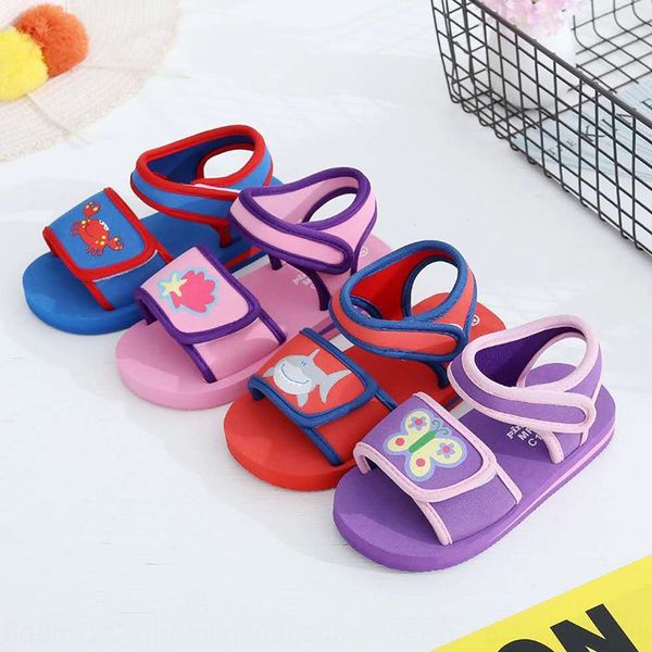 

korean fashion all-match princess and baby girl sandals open toe anti-skid beach children's sandals, Black;red