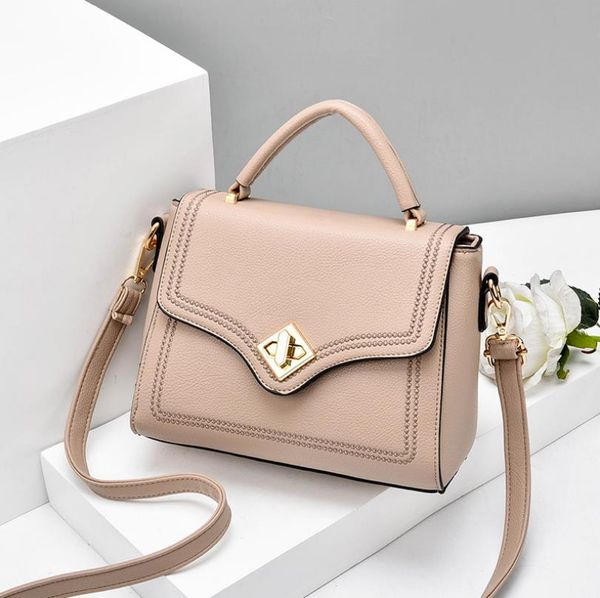 

women's bag 2020 new fashion cross body women's simple fashionable handbags solid color shoulder bag