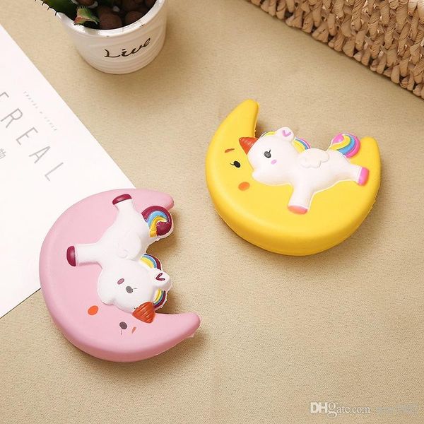 

lovely flat unicorn toys slowly rebound pu artificial moon, flying horse decompression, shock absorption, heat, sales volume big price 666