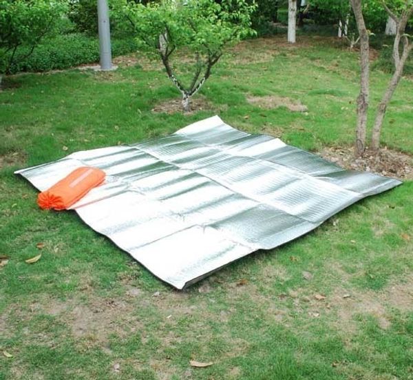 

double-sided aluminum film moisture-proof tent meal meal camping picnic mat tent mat with outer bag 200*200cm