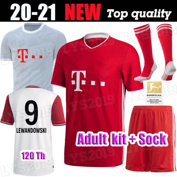 

взрослые наборы 2019 2020 бавария футбол джерси 19 20 gnabry левандовски muller сане роббен tolisso дом вдали сто двадцатый футбол джерси фу, Black
