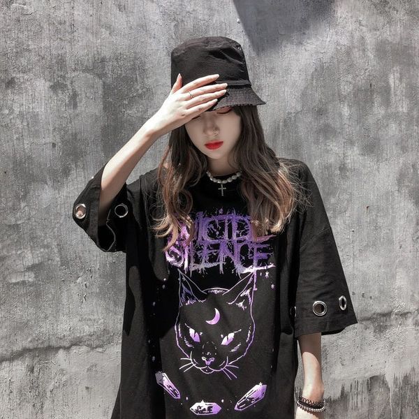 

tkpa мужских темный и темный отдел два трехмерных мультфильм печати отверстия отверстия с коротким рукавом футболкой мужской парой пять точк, White